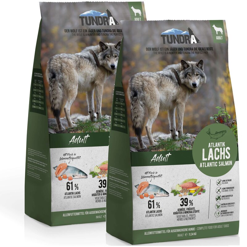 Tundra Atlanik Lachs Sparpaket 2 x 11,34 kg (5,55 € pro 1 kg) von Tundra