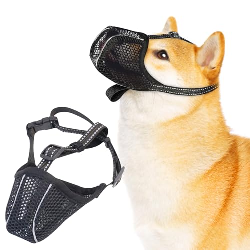 Maulkorb Hunde,weicher Netzmaulkorb,Atmungsaktiv,Einstellbare,Verhindert Das Beißen,Bellen und Fressen,Für mittelgroß Große Hunde,L Maulkorb Hunde,weicher Netzmaulkorb,Atmungsaktiv,Einstellbare,Verhindert Das Beißen,Bellen und Fressen,Für mittelgroß Große Hunde,L von Tundwhite