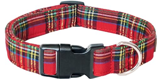 Tunkoo Hundehalsband, Weihnachten, niedlich, verstellbar, glänzend, für Jungen und Mädchen, Hundehalsband mit starker Kunststoffschnalle, für kleine, mittelgroße und große Haustiere, M Tunkoo Hundehalsband, Weihnachten, niedlich, verstellbar, glänzend, für Jungen und Mädchen, Hundehalsband mit starker Kunststoffschnalle, für kleine, mittelgroße und große Haustiere, M von Tunkoo