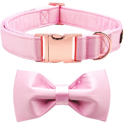 Tunkoo Hundehalsband aus Seide, superweicher Stoff, stilvolle Schleife und elegante rotgoldene Schnalle, ideales Geschenk für Hündinnen, verstellbar für kleine, mittelgroße und große Mädchen, Größe S Tunkoo Hundehalsband aus Seide, superweicher Stoff, stilvolle Schleife und elegante rotgoldene Schnalle, ideales Geschenk für Hündinnen, verstellbar für kleine, mittelgroße und große Mädchen, Größe S von Tunkoo