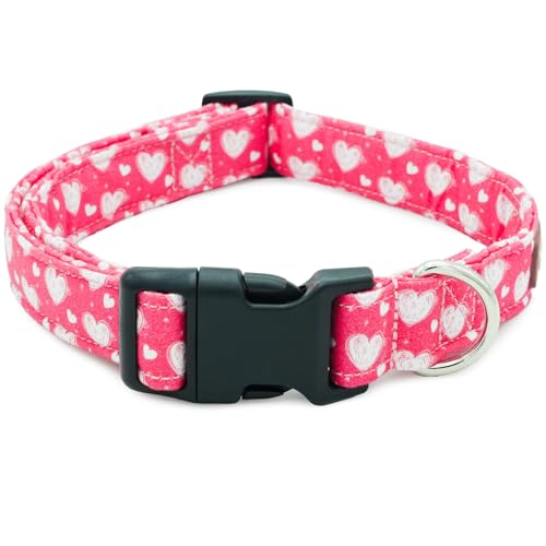 Tunkoo Hundehalsband mit Herz, Premium-Kunststoffschnalle, Geschenk & verstellbar, für kleine, mittelgroße und große Jungen, Mädchen, Hunde, M Tunkoo Hundehalsband mit Herz, Premium-Kunststoffschnalle, Geschenk & verstellbar, für kleine, mittelgroße und große Jungen, Mädchen, Hunde, M von Tunkoo