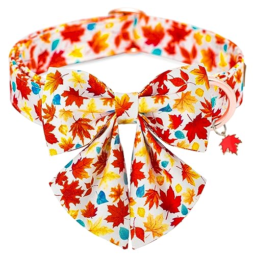Tunkoo Hundehalsband mit eleganter Fliege, langlebig, verstellbar und stilvoll, rot, erhältlich in S, M, L, L von Tunkoo
