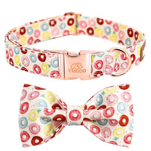 Tunkoo Super süßes Hundehalsband mit Fliege, Donut, langlebig, verstellbar und stilvoll, erhältlich in Größen S, M, L Tunkoo Super süßes Hundehalsband mit Fliege, Donut, langlebig, verstellbar und stilvoll, erhältlich in Größen S, M, L von Tunkoo