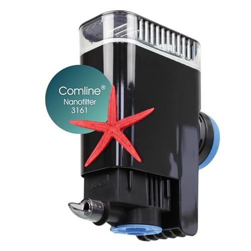 Tunze Comline Nanofilter 3161 l Wasserfilter zur Oberflächenabsaugung + Absaugung von Bodennähe für Aquarien mit 30-100 L l Aquariumfilter mit starker Magnethalterung l Flexibles Filtermedium von Tunze