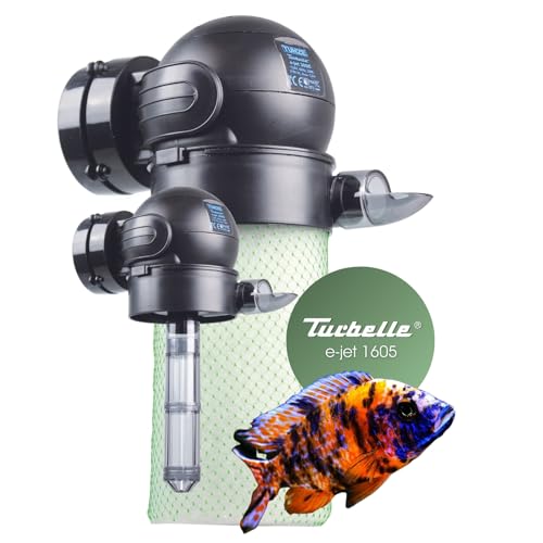 Tunze Strömungspumpe Turbelle e-Jet 1605 I Pumpe mit 1.600l/h Stömungsleistung I Propellerpumpe mit Magnet Holder & Filterfunktion bis 15mm Glasstärke I Wasserpumpe für Süßwasseraquarien von Tunze