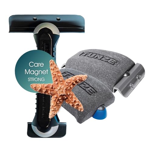 Tunze Care Magnet Strong I Aquarienreiniger für 15-20 mm Glasstärke I schlanker Scheibenreiniger mit Abgerundeter Edelstahlklinge I Algenmagnet ohne Kratzgefahr I Aquariumglas-Reiniger von Tunze