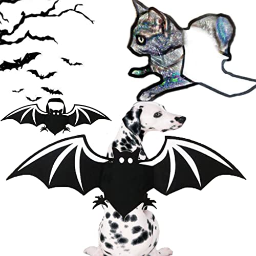 Tuofang Halloween Haustier Kostüm, Haustier Fledermaus Kostüm, Haustier Halloween Cosplay Lustige Kostüm für Hunde Katzen, für Halloween Partys Kostümzubehör (B) von Tuofang