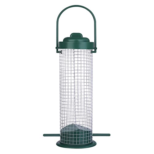 Vogelfutterstation mit Deckel, Metallgeflecht, Vogelfutterstation für Wildvögel, Futterspender zum Aufhängen, Talghalter, Fütterungswerkzeug für Vögel Vogelfutterstation mit Deckel, Metallgeflecht, Vogelfutterstation für Wildvögel, Futterspender zum Aufhängen, Talghalter, Fütterungswerkzeug für Vögel von Tuokend