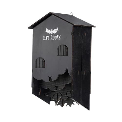 Fledermäuse aus Holz, stabil, einfach zu installieren, wetterfest, Wandbehang, Dreikammer-Fledermaus-Box für Garten, Sommer, Hof Fledermäuse aus Holz, stabil, einfach zu installieren, wetterfest, Wandbehang, Dreikammer-Fledermaus-Box für Garten, Sommer, Hof von Tuoservo