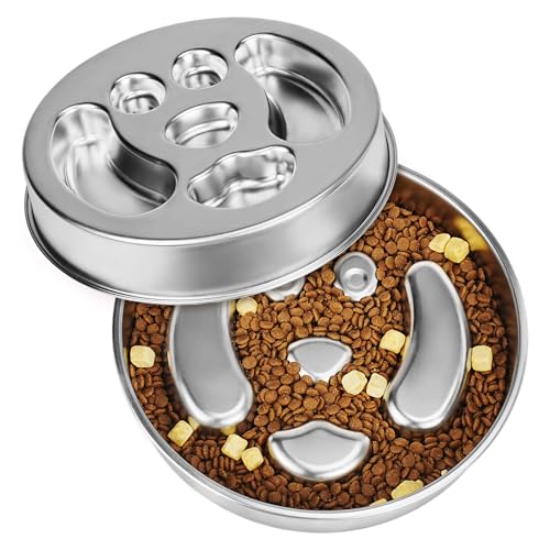 Slow Feeder Hundenäpfe aus Edelstahl, Slow Feeder Hundenapf, 2 Tassen Puzzle Schüssel für kleine und mittelgroße Hunde, reduziert Blähungen und verbessert die Verdauung Slow Feeder Hundenäpfe aus Edelstahl, Slow Feeder Hundenapf, 2 Tassen Puzzle Schüssel für kleine und mittelgroße Hunde, reduziert Blähungen und verbessert die Verdauung von Turfson