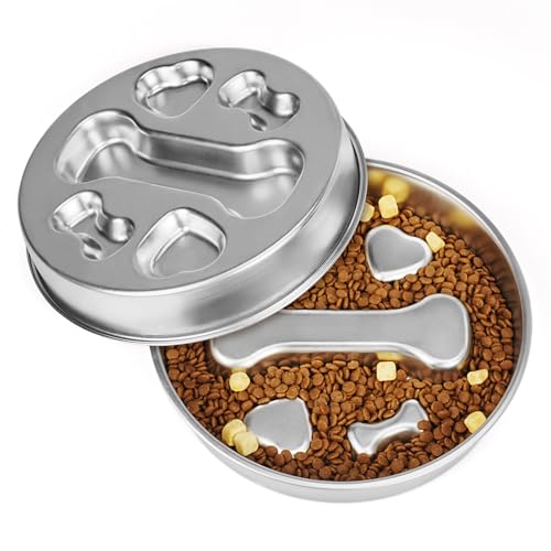 Slow Feeder Hundenäpfe aus Edelstahl, Slow Feeder Hundenapf, 2 Tassen Puzzle Schüssel für kleine und mittelgroße Hunde, reduziert Blähungen und verbessert die Verdauung Slow Feeder Hundenäpfe aus Edelstahl, Slow Feeder Hundenapf, 2 Tassen Puzzle Schüssel für kleine und mittelgroße Hunde, reduziert Blähungen und verbessert die Verdauung von Turfson