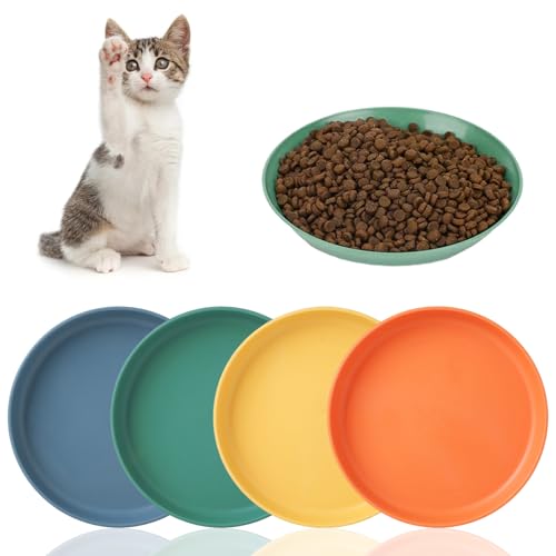 Multifunktionale flache Futternäpfe für Haustiere, 4 Stück, für Katzen und Hunde, ohne Ermüdung, Kunststoff und niedlicher Futternapf für Haustiere, Katzen, Hunde, Kleintiere Multifunktionale flache Futternäpfe für Haustiere, 4 Stück, für Katzen und Hunde, ohne Ermüdung, Kunststoff und niedlicher Futternapf für Haustiere, Katzen, Hunde, Kleintiere von TuseRxln