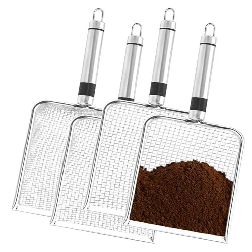 Tutamaz 4 Stück Gartensieb aus Edelstahl, 2/2.8/3.8/5mm Masche, Kompostsieb mit Griff Erdsieb, Sandsieb, Durchwurfsieb, für Sieg Oberster Boden, Grobe Sand, Kompost, Saatgut Tutamaz 4 Stück Gartensieb aus Edelstahl, 2/2.8/3.8/5mm Masche, Kompostsieb mit Griff Erdsieb, Sandsieb, Durchwurfsieb, für Sieg Oberster Boden, Grobe Sand, Kompost, Saatgut von Tutamaz