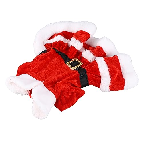 Weihnachts-Hundekostüm, aus Polyester, Einfach zu Tragen, Hautfreundlich, Stilvolles, Kurzärmliges Weihnachtskleid, Weich für Hunde (L) von Tuwei