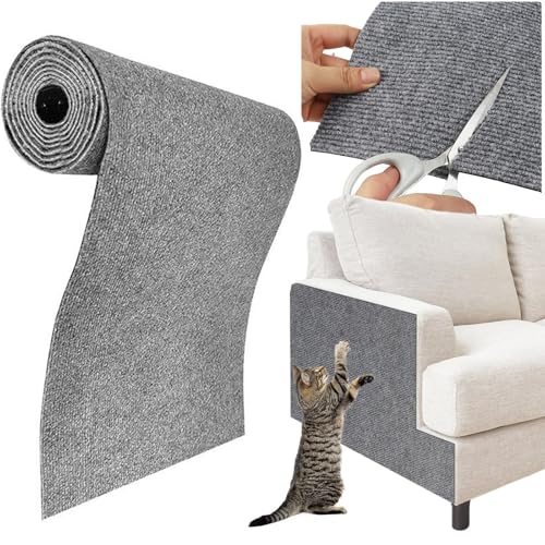 Kratzmatte Selbstklebend 40cm x 200cm, Selbstklebende Kratzmatte Katzen, kratzschutz Katze, DIY Kratzbrett Katze,Kratzecke für Katzen,Katzenkratzmatte für Sofa,Möbel,Tür von Tuwyii