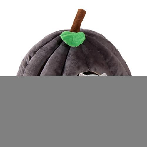 Tuxuseo Halloween-Katzenhaus für den Innenbereich, Katzennisthaus | Halloween Haustier Kätzchen Höhlenhaus Kürbisförmig,Weiches Haustierzeltbett, bequemes Haustierhöhlenbett für Hauskatzen und kleine von Tuxuseo
