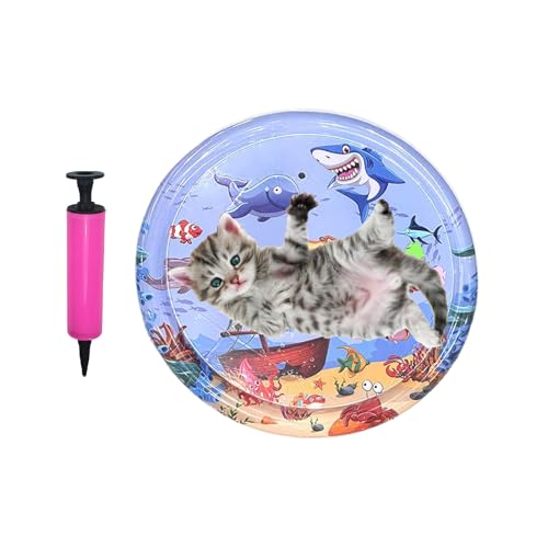 Tuxuseo Katzen Kühlmatte | Rundes Interaktives Wasserspielzeug - Spielzeug & Unterhaltung Für Camping Pool Garten Boden Kinderzimmer Sommer Reise Schlafplatz Tuxuseo Katzen Kühlmatte | Rundes Interaktives Wasserspielzeug - Spielzeug & Unterhaltung Für Camping Pool Garten Boden Kinderzimmer Sommer Reise Schlafplatz von Tuxuseo