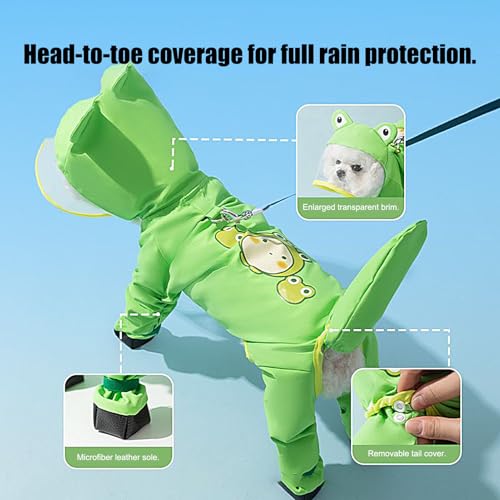 Tuxuseo Regenjacke Für Hunde, Wasserdichter Regenmantel Für Mittelgroße Hunde, Schwanz & Pfotenschutz Für Kleine Mittelgroße Große Schnee Gewitter Kaltes Wetter Tägliche Spaziergänge von Tuxuseo