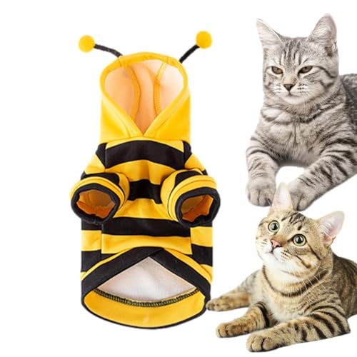 Katzen-Bienenkostüm, Katzen-Outfits, Halloween-Katzenkostüm, Hundekostüme, Hunde- -Kapuzenpullover, Katzen-Hundekleidung, niedliches Verkleidungs-Kostüm, Haustier-Bienenkostüm, mit Kapuze Katzen-Bienenkostüm, Katzen-Outfits, Halloween-Katzenkostüm, Hundekostüme, Hunde- -Kapuzenpullover, Katzen-Hundekleidung, niedliches Verkleidungs-Kostüm, Haustier-Bienenkostüm, mit Kapuze von Tuxxjzm