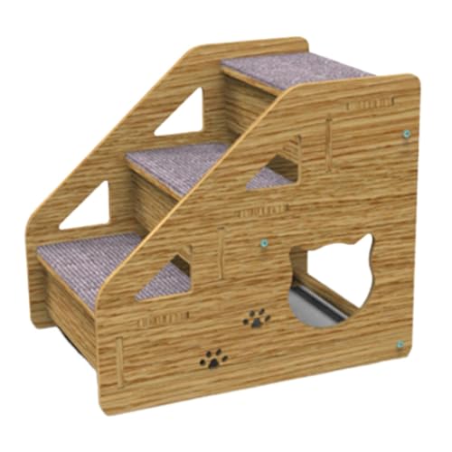 Tuxxjzm Bed Steps For Dogs | 3-stufige Hundetreppe für mittelgroße / kleine Hunde, alte Katzen, Hunde-/Katzenleiter, , rutschfest, für Betten und Autos, Hochbetten, Sofa Tuxxjzm Bed Steps For Dogs | 3-stufige Hundetreppe für mittelgroße / kleine Hunde, alte Katzen, Hunde-/Katzenleiter, , rutschfest, für Betten und Autos, Hochbetten, Sofa von Tuxxjzm