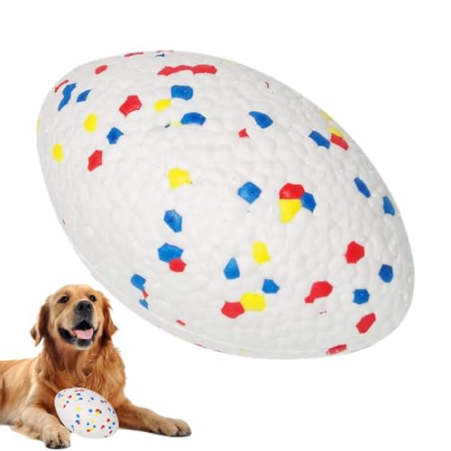 Tuxxjzm Beißspielzeug für Hunde, Hundebälle aus Gummi - Gummi-Quietsch-Fußball-Fetch | Langlebiger, robuster, leicht zu reinigender interaktiver Hundekauball für mittelgroße Hunde Tuxxjzm Beißspielzeug für Hunde, Hundebälle aus Gummi - Gummi-Quietsch-Fußball-Fetch | Langlebiger, robuster, leicht zu reinigender interaktiver Hundekauball für mittelgroße Hunde von Tuxxjzm
