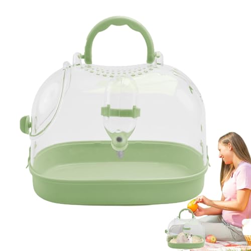 Tuxxjzm Hamster-Reisetasche, Meerschweinchen-Käfig – leicht, atmungsaktiv, transparent, inklusive Wasserflasche, Hamster-Reisekäfig für kleine Haustiere, Eichhörnchen, Mäuse, Rennmäuse Tuxxjzm Hamster-Reisetasche, Meerschweinchen-Käfig – leicht, atmungsaktiv, transparent, inklusive Wasserflasche, Hamster-Reisekäfig für kleine Haustiere, Eichhörnchen, Mäuse, Rennmäuse von Tuxxjzm