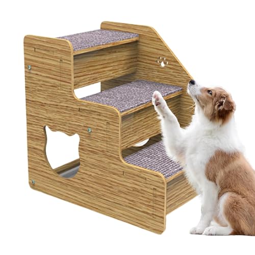 Tuxxjzm Hundetreppe & Stufen, 3 Ebenen Haustiertreppe & Rampe für mittelgroße/kleine Hunde, alte Katzen, Hunde/Katzenleiter, , rutschfest für Betten und Autos, Hochbetten Sofa Tuxxjzm Hundetreppe & Stufen, 3 Ebenen Haustiertreppe & Rampe für mittelgroße/kleine Hunde, alte Katzen, Hunde/Katzenleiter, , rutschfest für Betten und Autos, Hochbetten Sofa von Tuxxjzm