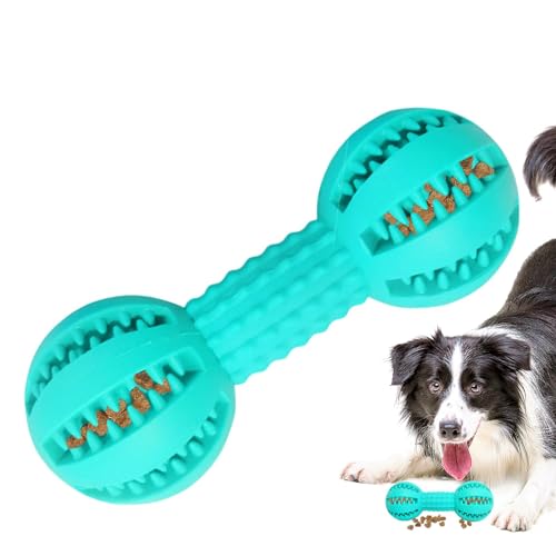 Tuxxjzm Leckerli-Spender für Hundespielzeug, Leckerli-Spielzeugspender für Hunde,Futterausgabe-Zahnreinigungsspielzeug für Welpen - Hundespielzeug zum Zähneknirschen in Hantelform Tuxxjzm Leckerli-Spender für Hundespielzeug, Leckerli-Spielzeugspender für Hunde,Futterausgabe-Zahnreinigungsspielzeug für Welpen - Hundespielzeug zum Zähneknirschen in Hantelform von Tuxxjzm