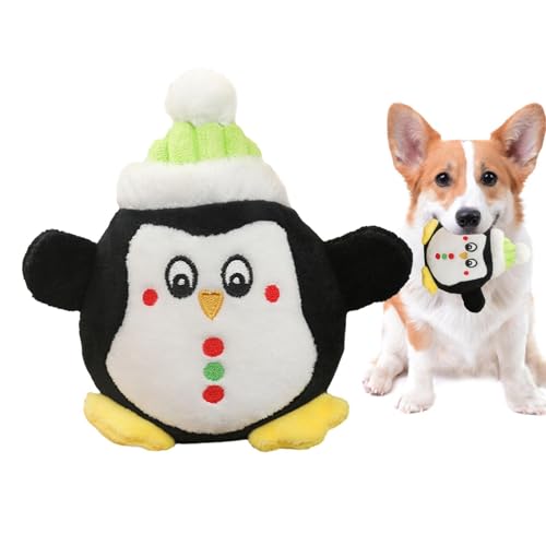 Tuxxjzm Quietschendes Plüsch-Hundespielzeug, gefülltes Weihnachts-Thema, Kauspielzeug, Komfort-Spielzeug für Verhaltenstraining für kleine, mittelgroße und große Hunde Tuxxjzm Quietschendes Plüsch-Hundespielzeug, gefülltes Weihnachts-Thema, Kauspielzeug, Komfort-Spielzeug für Verhaltenstraining für kleine, mittelgroße und große Hunde von Tuxxjzm