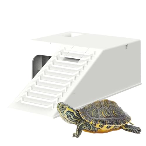 Tuxxjzm Schildkrötenplattform | Verschleißfeste Schildkröten-Terrassen-Sonnenplattform | Schildkröten-Rampenplattform, Kletterplattform mit Filterwasser für von Tuxxjzm