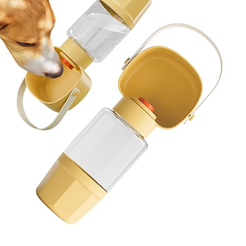 Tuxxjzm Tragbarer Hunde-Wasserflaschen-Futterspender – Welpen-Wassernapf Haustierspender Fütterungsbehälter | Auslaufsicherer Wassernapf, Hundezubehör für Spaziergänge im Freien, Wandern, Reisen von Tuxxjzm