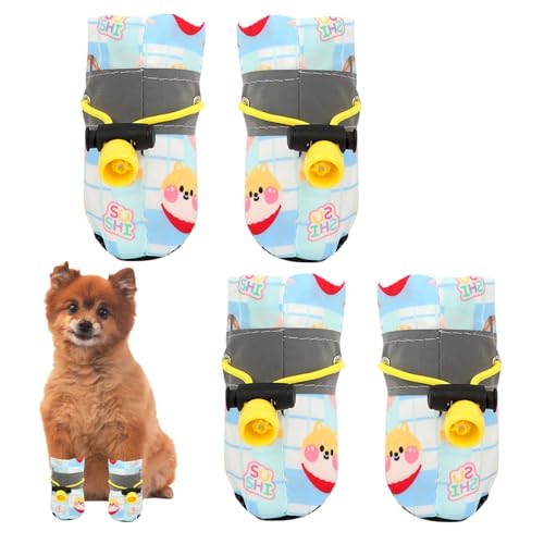 Tuxxjzm Welpenstiefel,Anti-Rutsch-Hundestiefel - 4X Hundestiefel mit Kordelzug für den Winter | Rutschfester, weicher Boden, Leichter Katzenpfotenschutz für Spaziergänge im Freien Tuxxjzm Welpenstiefel,Anti-Rutsch-Hundestiefel - 4X Hundestiefel mit Kordelzug für den Winter | Rutschfester, weicher Boden, Leichter Katzenpfotenschutz für Spaziergänge im Freien von Tuxxjzm