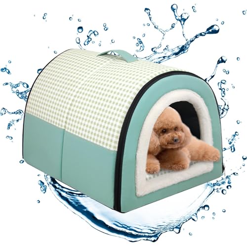 Tuxxjzm wasserdichte Katzenhöhle - Abnehmbare Hundebetten für kleine Hunde, tragbar mit Rutschfester Unterseite | Gemütliche Haustierhöhle, bequemes Katzennest für Kätzchen, Winter, kaltes Wetter Tuxxjzm wasserdichte Katzenhöhle - Abnehmbare Hundebetten für kleine Hunde, tragbar mit Rutschfester Unterseite | Gemütliche Haustierhöhle, bequemes Katzennest für Kätzchen, Winter, kaltes Wetter von Tuxxjzm
