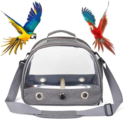 Vogel-Tragetasche Mit Stehstange Und Edelstahl-Tablett Tragbarer Vogelkäfig Transparent Atmungsaktiver Reisekäfig Kleintiertasche Tragbare Vogelträger Reisetasche Für Papageien Sittiche Kleintiere Vogel-Tragetasche Mit Stehstange Und Edelstahl-Tablett Tragbarer Vogelkäfig Transparent Atmungsaktiver Reisekäfig Kleintiertasche Tragbare Vogelträger Reisetasche Für Papageien Sittiche Kleintiere von Tuxxjzm