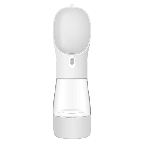 450 ml Outdoor-Hunde-Wasserflasche, auslaufsicher, tragbarer Welpen-Wasserspender, Reise-Wasserflasche, Trinkbrunnen-Futterspender, Kätzchen-Futter-Wasserbecher, Haustier-Trinkbecher für draußen, Grau von Tuzsocr