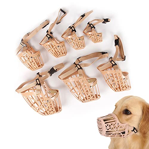 Tuzsocr Maulkorb für Hunde, Maulkorb für Hunde, gegen Bellen und Beigen, Maulkorb aus weichem Silikon für Hunde, verstellbare Schnalle, Anti-Biss, für kleine, mittlere und große Hunde, 7 Stück Tuzsocr Maulkorb für Hunde, Maulkorb für Hunde, gegen Bellen und Beigen, Maulkorb aus weichem Silikon für Hunde, verstellbare Schnalle, Anti-Biss, für kleine, mittlere und große Hunde, 7 Stück von Tuzsocr
