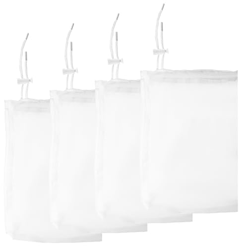 Tweruna 4er Set Medienbeutel für Aquarium, Weiße Aquarium-Medienbeutel, Wiederverwendbare Filtermedienbeutel mit Kordelzug, 20×15 cm Filterbeutel für Aktivkohle-Fischaquarium Tweruna 4er Set Medienbeutel für Aquarium, Weiße Aquarium-Medienbeutel, Wiederverwendbare Filtermedienbeutel mit Kordelzug, 20×15 cm Filterbeutel für Aktivkohle-Fischaquarium von Tweruna