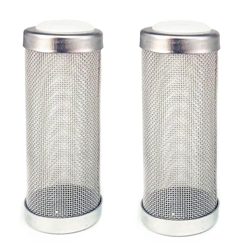 2 Stück Filter Guard, Edelstahlfilter Aquarium, für Schutz Fliessen Fisch Garnele(12mm, Silber) von Twinice