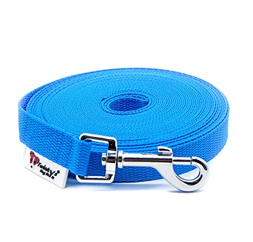 Twinkys Dog Style Hundeleine Schleppleine MIT Handschlaufe Blau 5 Meter 15 mm breit für Hunde bis 15 kg Made in Germany von Twinkys