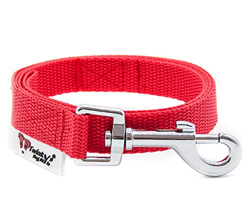 Twinkys Dog Style Hundeleine MIT Handschlaufe Rot 1 Meter 15 mm breit für Hunde bis 15 kg Made in Germany von Twinkys