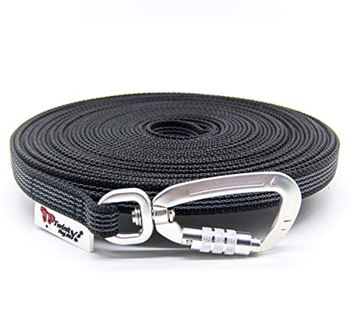 Twinkys Dog Style Schleppleine gummiert mit Sicherheitskarabiner 15 mm breit für Hunde bis 50 kg - MIT Handschlaufe 7,5 Meter Schwarz Made in Germany Twinkys Dog Style Schleppleine gummiert mit Sicherheitskarabiner 15 mm breit für Hunde bis 50 kg - MIT Handschlaufe 7,5 Meter Schwarz Made in Germany von Twinkys