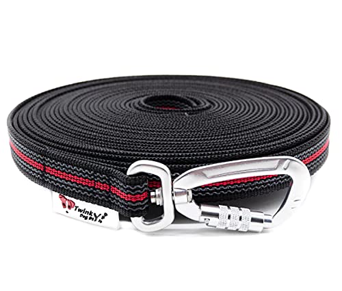 Twinkys Dog Style Schleppleine gummiert mit Sicherheitskarabiner 20 mm breit für Hunde bis 50 kg - MIT Handschlaufe 5 Meter Schwarz Rot Made in Germany Twinkys Dog Style Schleppleine gummiert mit Sicherheitskarabiner 20 mm breit für Hunde bis 50 kg - MIT Handschlaufe 5 Meter Schwarz Rot Made in Germany von Twinkys