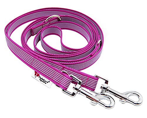 Twinkys Dog Style Verstellbare Hundeleine gummiert Pink 3 Meter 20 mm breit Made in Germany Twinkys Dog Style Verstellbare Hundeleine gummiert Pink 3 Meter 20 mm breit Made in Germany von Twinkys