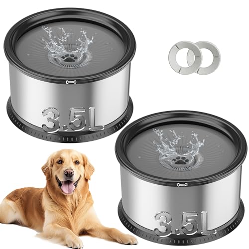 Twinsing Wassernapf für Hunde, 3,5 l, kein Verschütten, 3,5 l, Edelstahl, langsamer Wassernapf für kleine, mittelgroße und große Hunde, spritzwassergeschützt, mit rutschfester Matte für schlampige Twinsing Wassernapf für Hunde, 3,5 l, kein Verschütten, 3,5 l, Edelstahl, langsamer Wassernapf für kleine, mittelgroße und große Hunde, spritzwassergeschützt, mit rutschfester Matte für schlampige von Twinsing