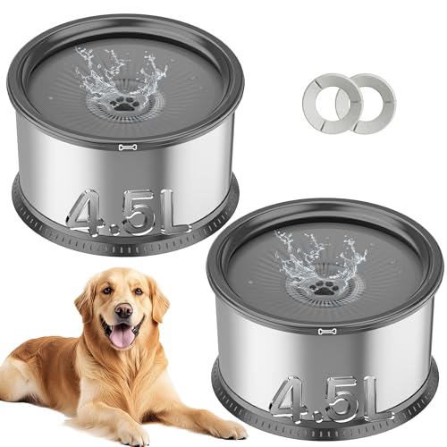 Twinsing Wassernapf für Hunde, 4,5 l, kein Verschütten, Edelstahl, langsamer Wassernapf für kleine, mittelgroße und große Hunde, spritzwassergeschützt, mit rutschfester Matte für schlampige Twinsing Wassernapf für Hunde, 4,5 l, kein Verschütten, Edelstahl, langsamer Wassernapf für kleine, mittelgroße und große Hunde, spritzwassergeschützt, mit rutschfester Matte für schlampige von Twinsing