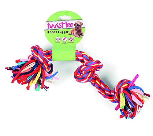 Nuts For Knots Twist-Tee Hundespielzeug, 2 Knoten, Baumwolle, Größe M von Nuts For Knots