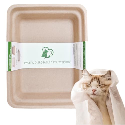 Twlead Einweg-Klo (3er-Pack + 1 Einweg-Haustierhandtuch), ideal für den Innen- und Außenbereich, Jumbo-Klo kann allein oder als Einlage verwendet werden, geeignet für alle Katzen und andere Tiere von Twlead