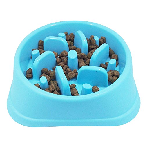 Txyk Reisenäpfe Hundenapf Katzennapf, Anti Schling für die langsame Fütterung, Interaktive Napf, Umweltfreundlicher, langlebiger, ungiftiger Hundenapf 20cm (Blau) von Txyk