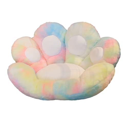 TyCylKu Gefüllte Katzenpfoten Kissen 70x60cm Katzenpfoten Sitzkissen Katzen Pfote Stuhlkissen Plüsch Niedliches Sitzkissen, Katze Pfot Rückenkissen Sitzkissens Cute Cat Paw Stuhlkissen Mit Rückenstütz von TyCylKu