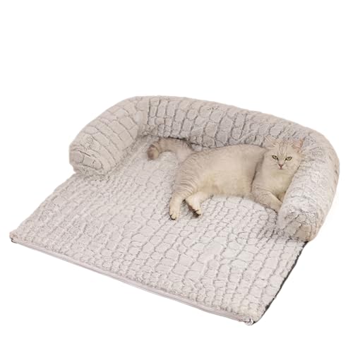 TyCylKu Hundebett Für Sofa | Rutschfester Waschbarer Möbelschoner Mit Erhöhtem Rand,Plüsch Tier Couch Bezug,Für Schlafzimmer Wohnzimmer Balkon Terrasse Wohnung von TyCylKu